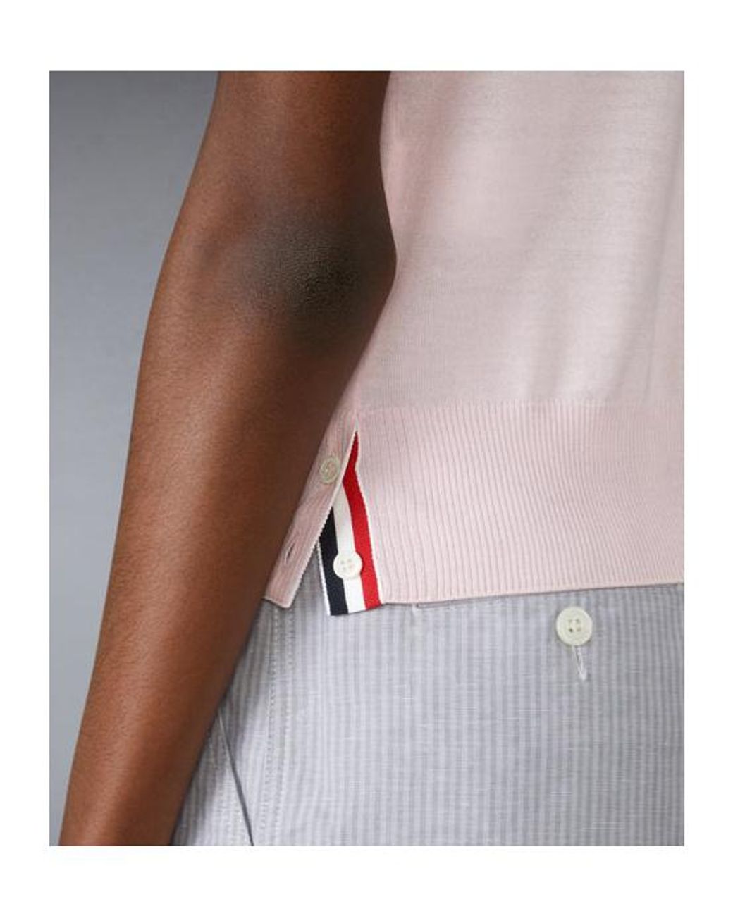 Thom Browne Pink Roll Neck Knitted Jumper
