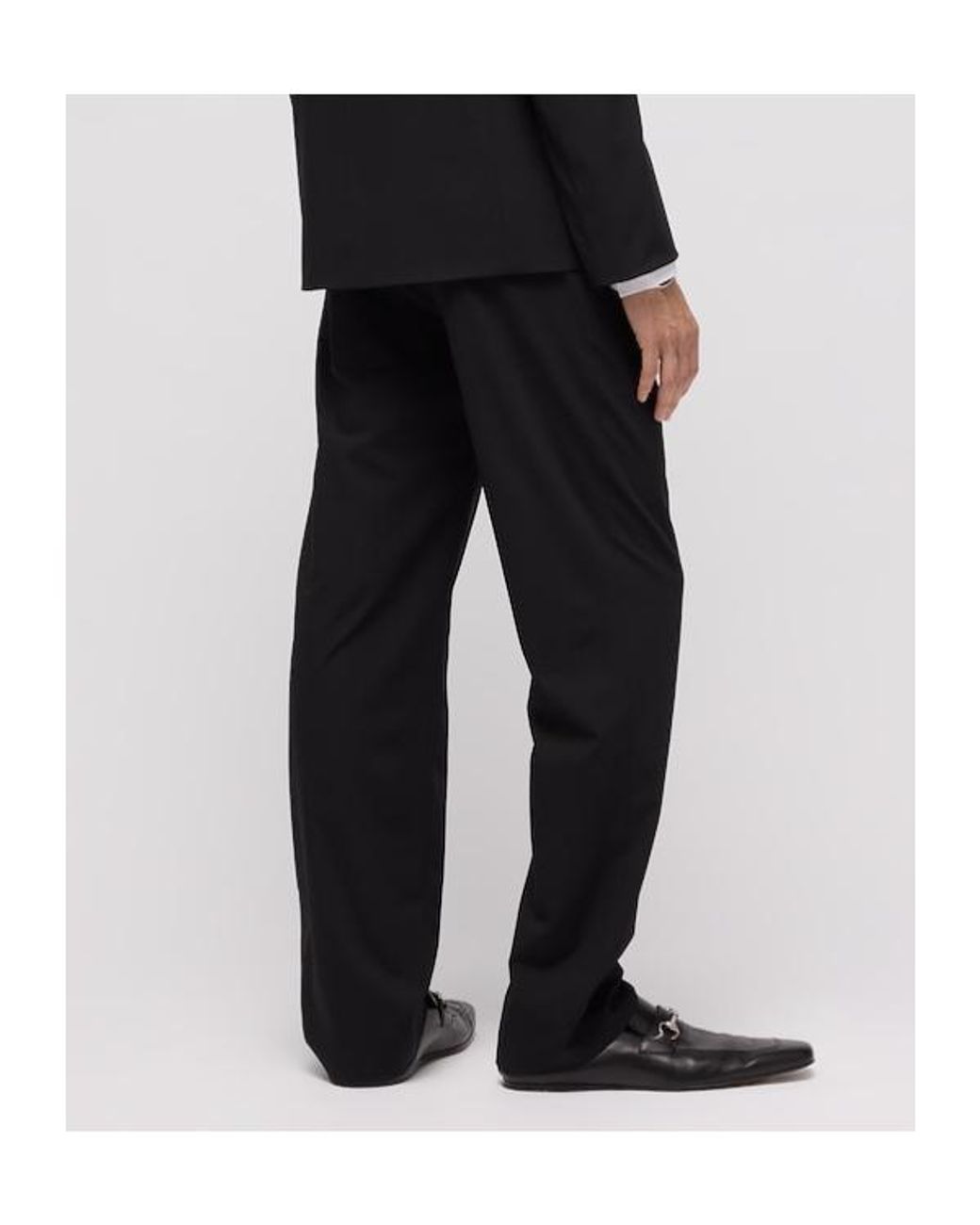 Gucci Black Technical Wool Blend Pants for men