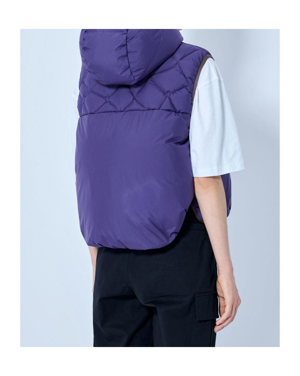 Moncler Purple Armella Hooded Gilet