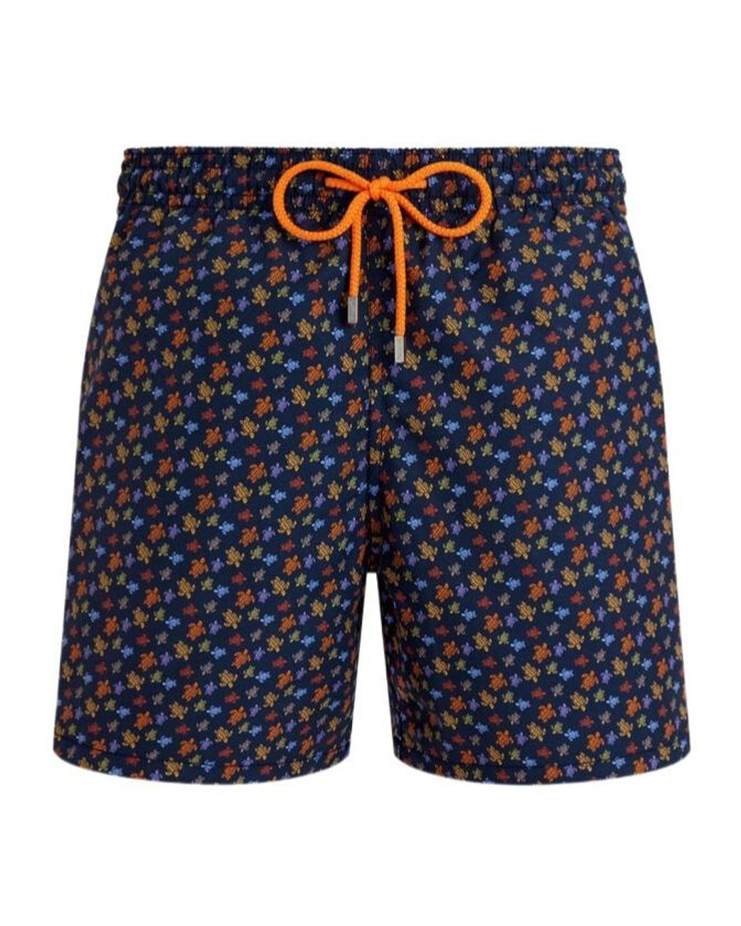 Vilebrequin Blue Drawstring Turtle-Print Swim Shorts for men