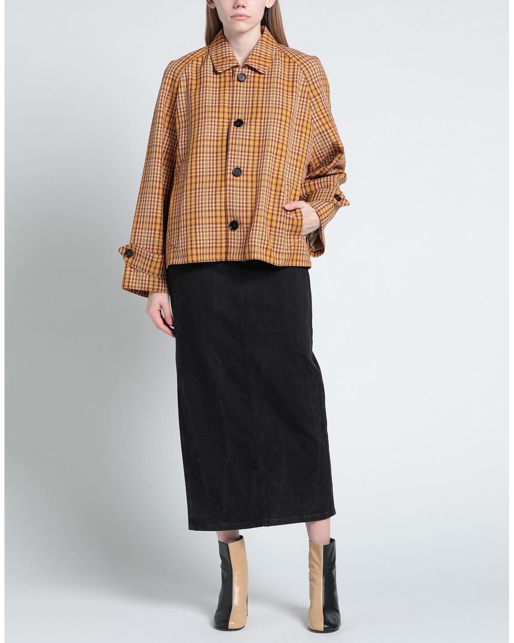 Marni Brown Plaid Single-Breasted Blazer