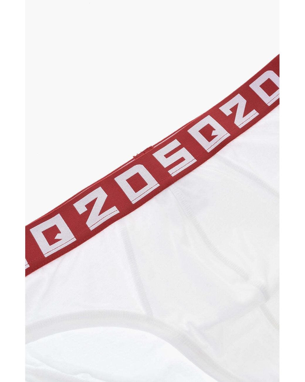 DSquared² White Logo Elastic Waist Briefs for men