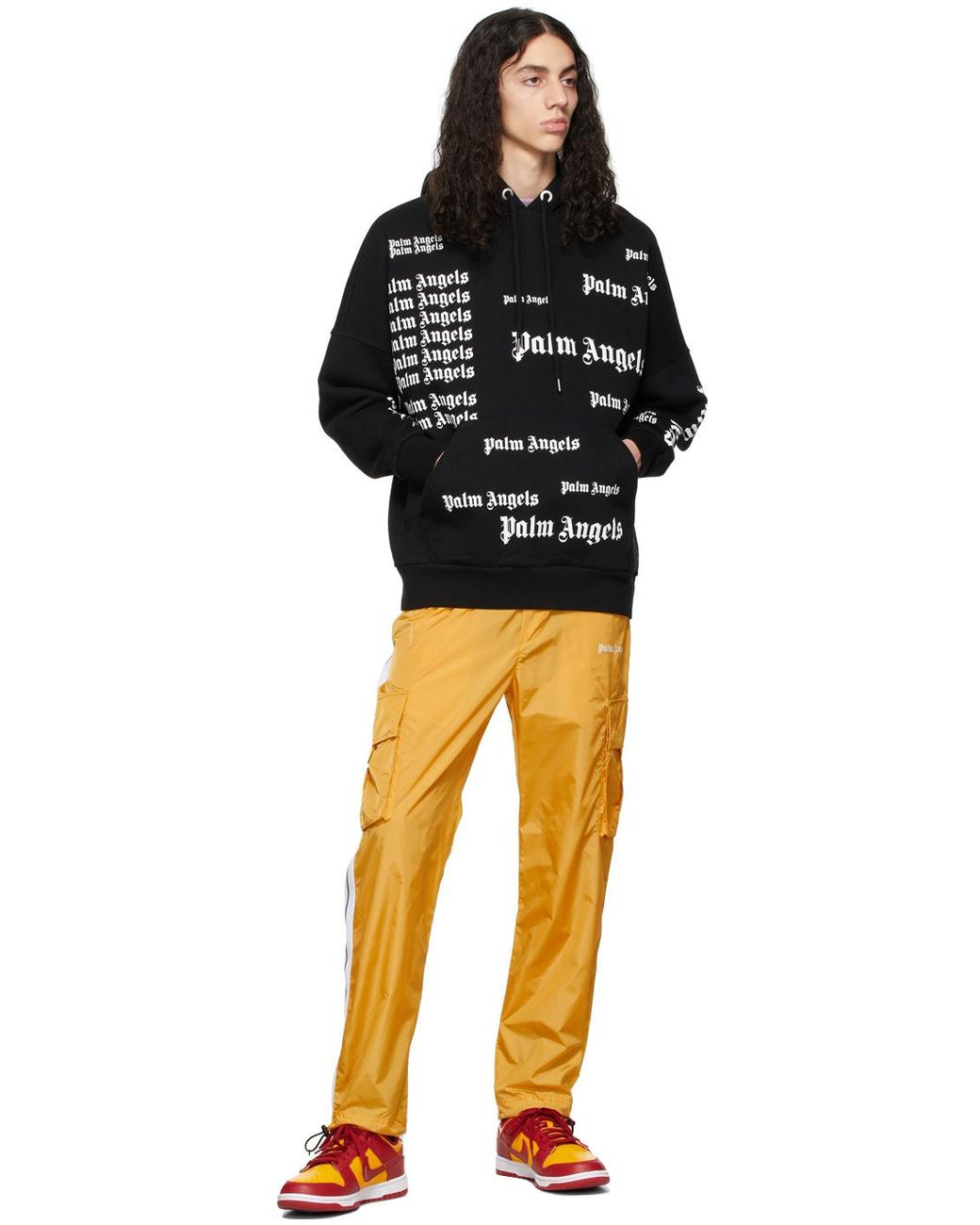 Palm Angels Black Ultra Logo-Print Hoodie for men