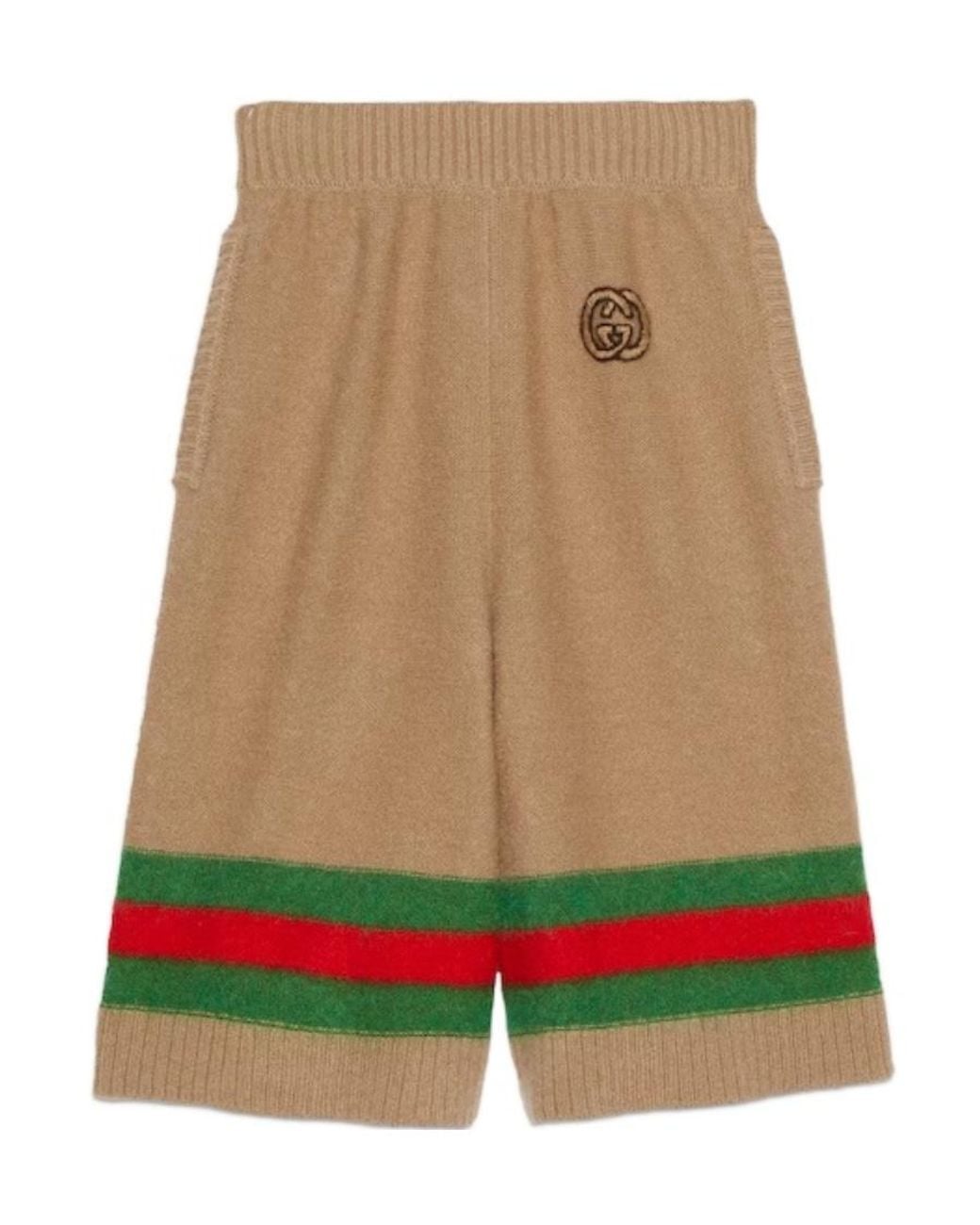 Gucci Natural Knit Shorts With-- Detail