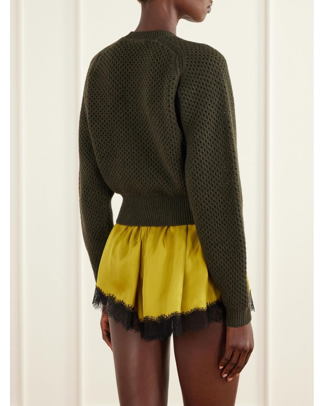 Ulla Johnson Green Long-Sleeve Knit Top