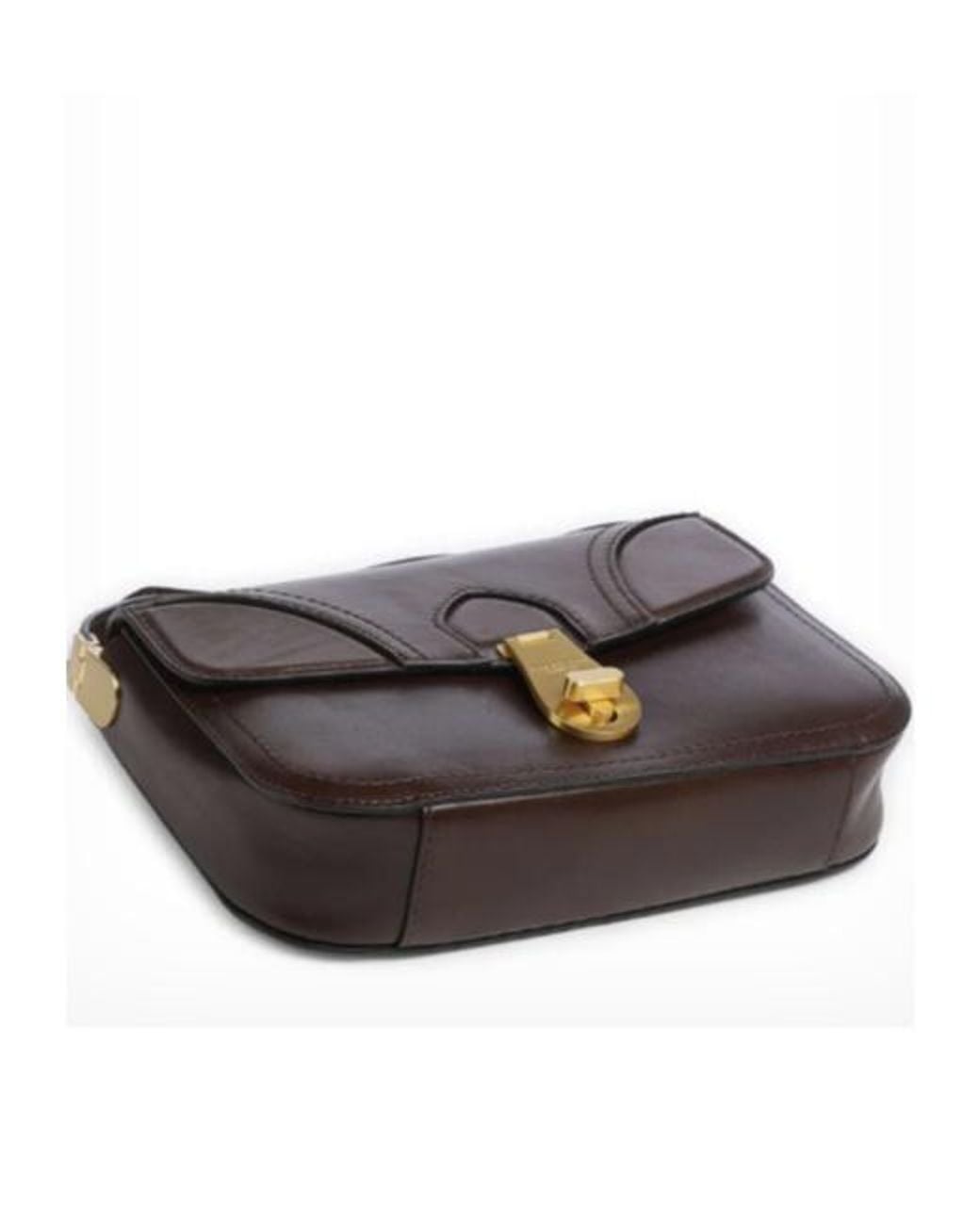 The Bridge Black Leather Flap Tote Bag