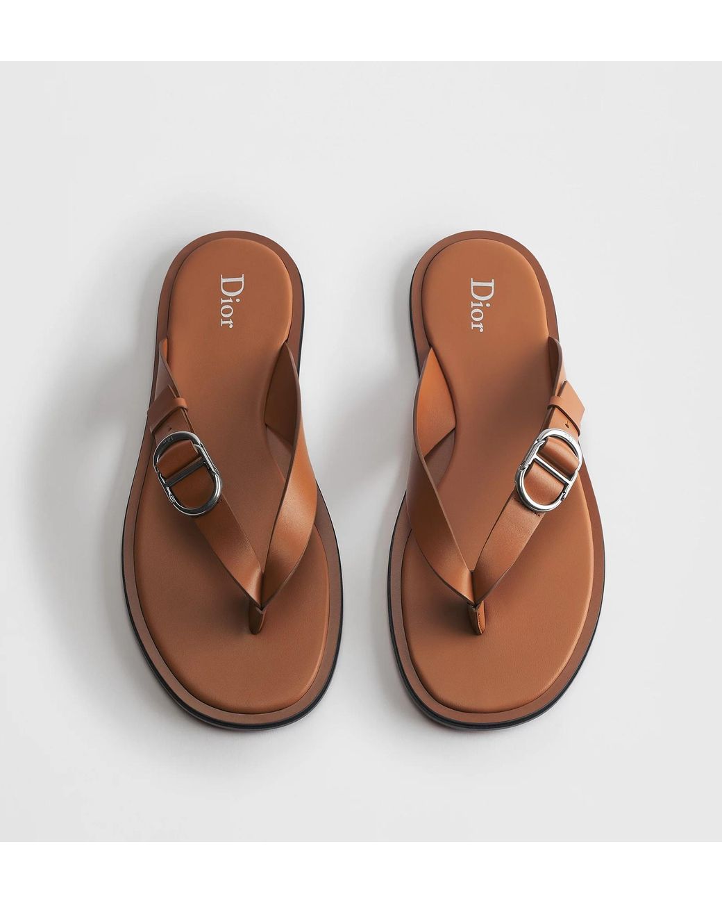 Dior Brown Iviera Rivage Flip-Flops for men