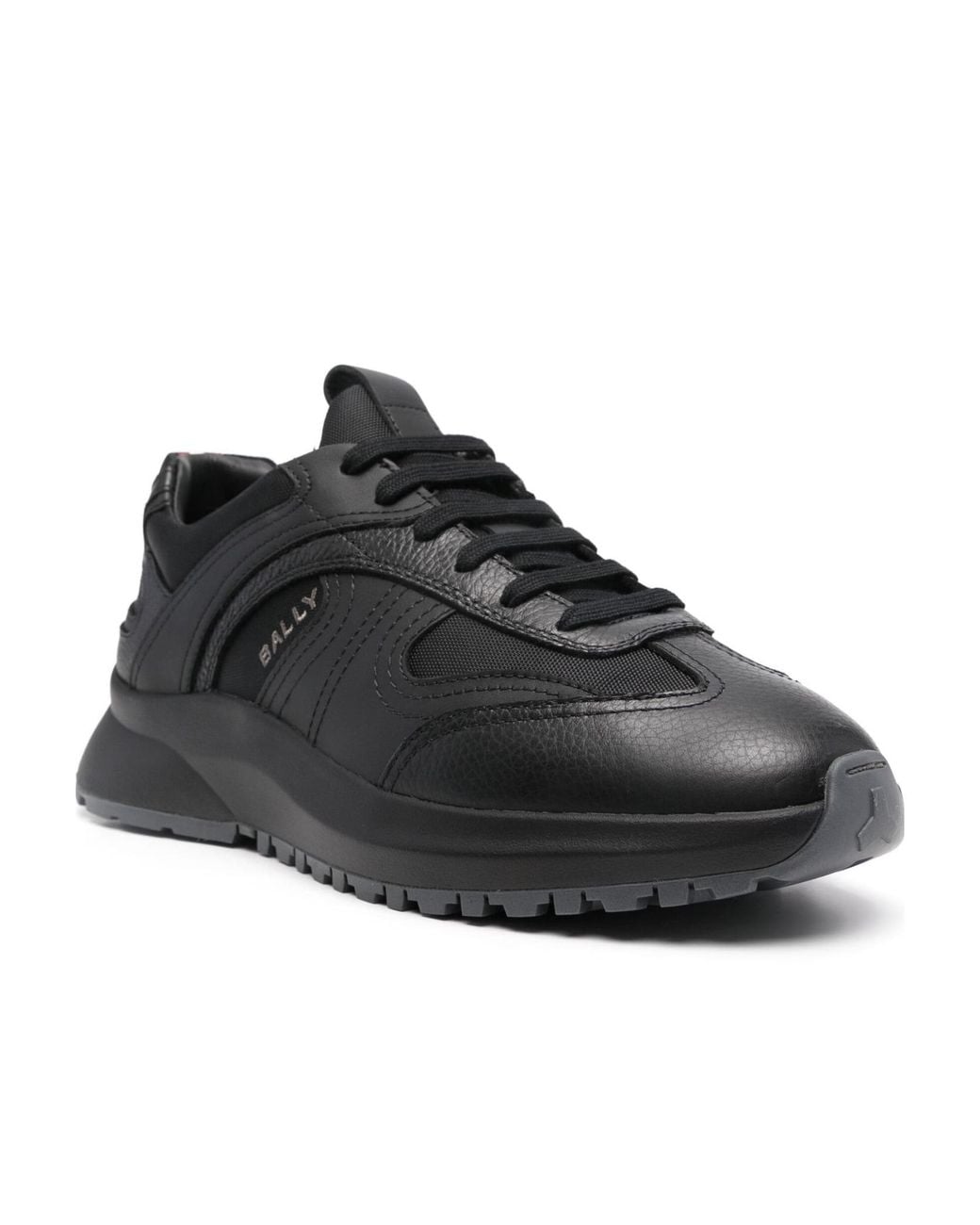 Bally Black Logo-Embroidered Sneakers for men