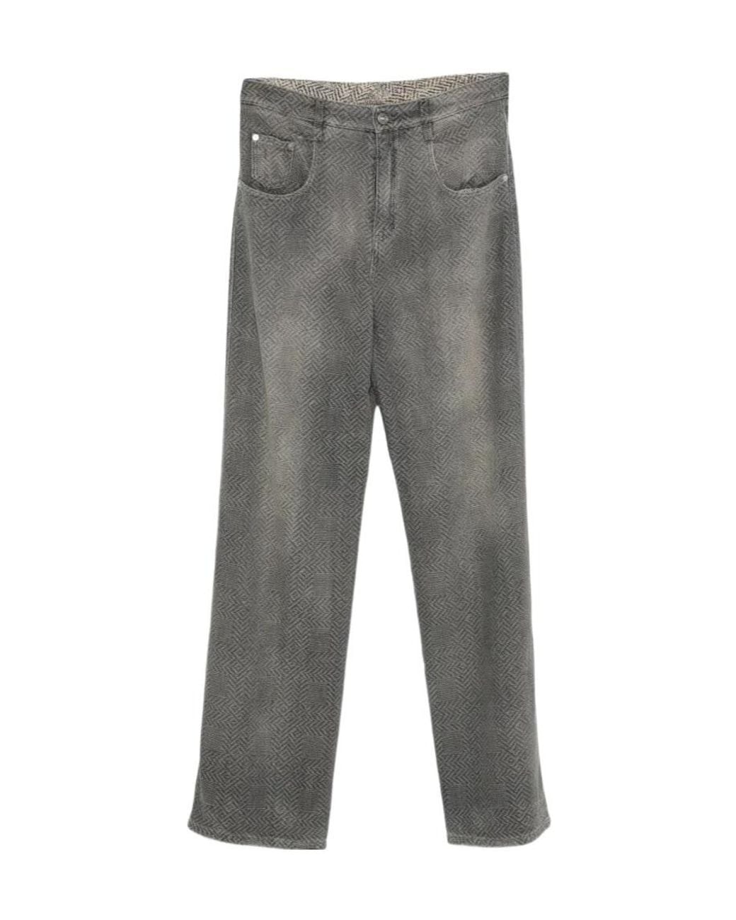 Ermanno Scervino Gray Belt-Loop Jeans