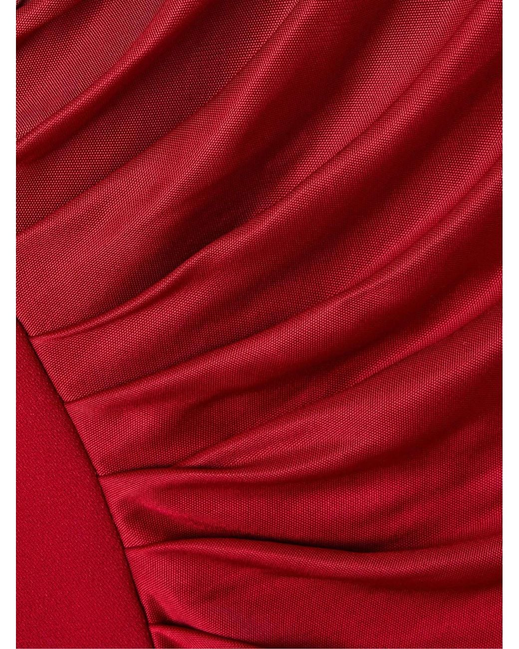 Versace Red Medusa '95 Draped Satin Gown