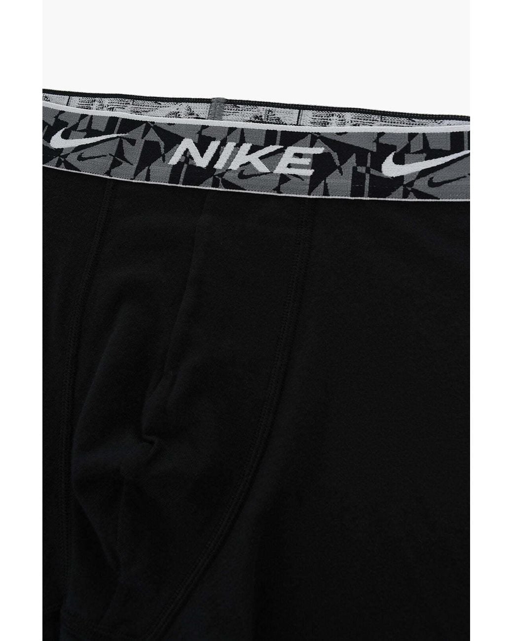 Nike Black Stretch-Cotton Logo-Waistband Boxers (Set Of Three) for men