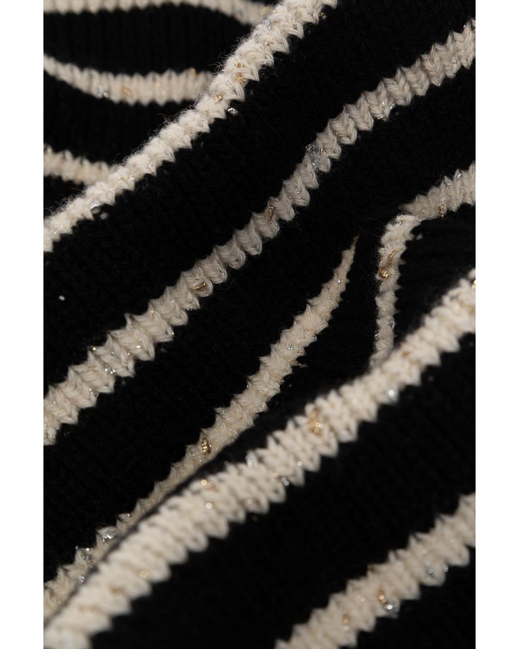 Balmain Black Logo Plaque Monogram Scarf