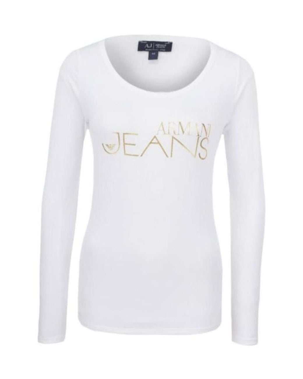 Armani Jeans White Logo Detail T-Shirt