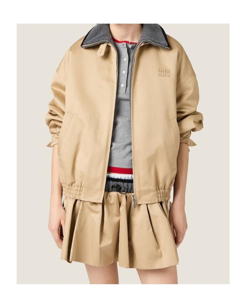 Miu Miu Natural Chino Blouson Jacket