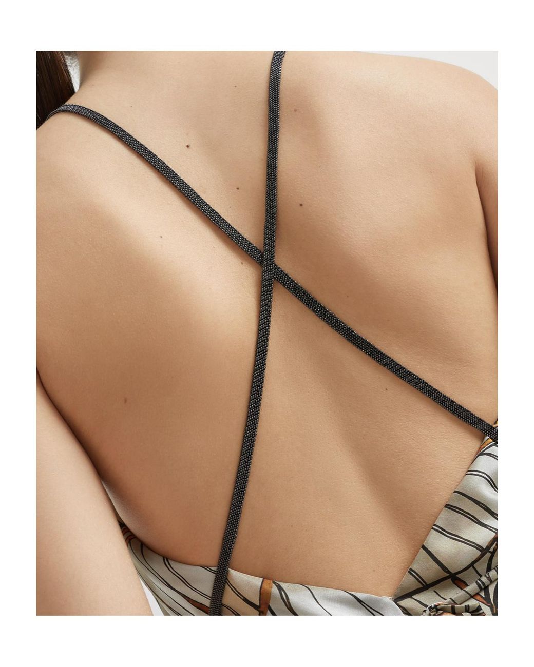 Brunello Cucinelli Natural Monili Chain-Detail Dress