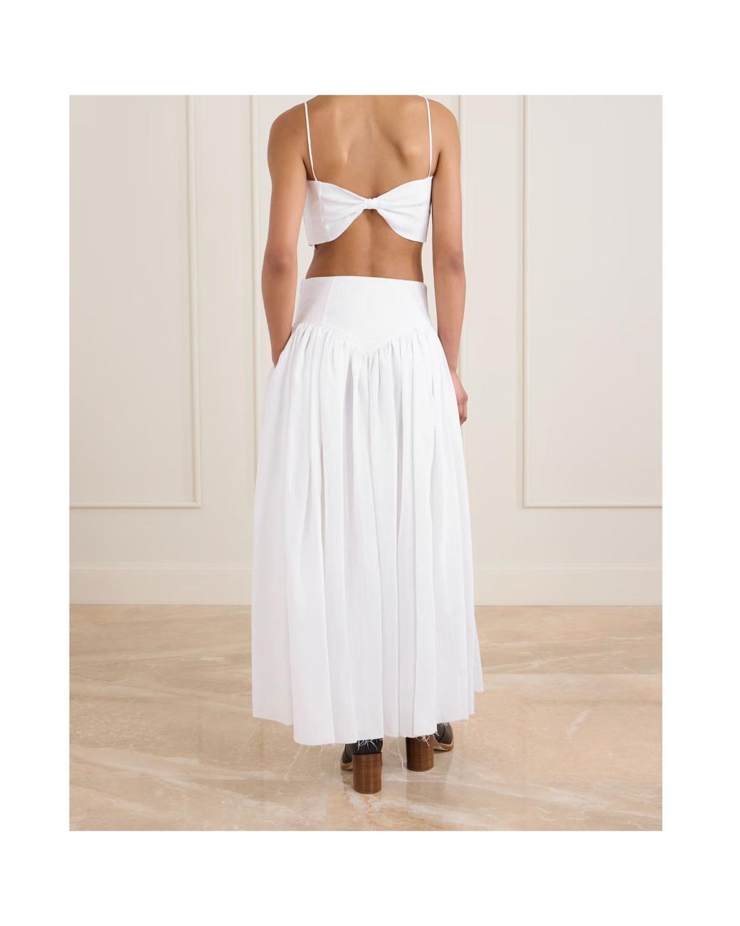 Gabriela Hearst White Spaghetti Strap Suspenders