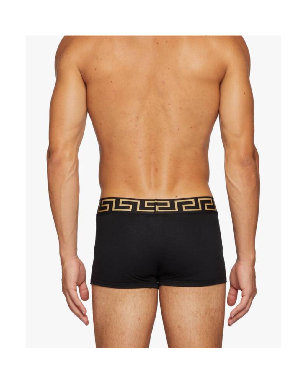 Versace Black Greca Logo 2-Pack Boxer Briefs for men