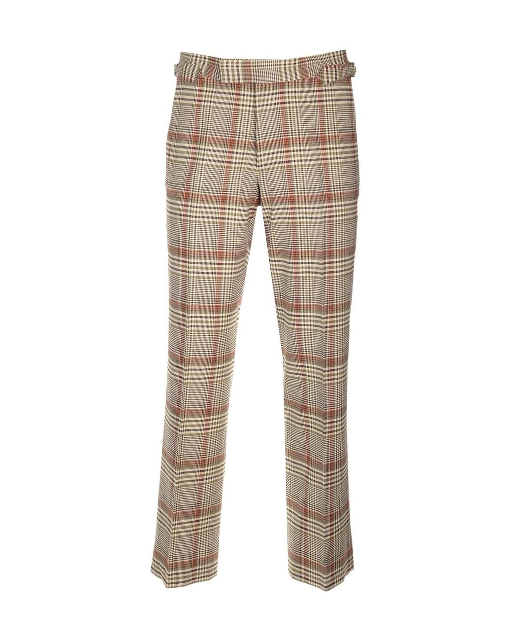 Vivienne Westwood Natural Checked Casual Pants for men
