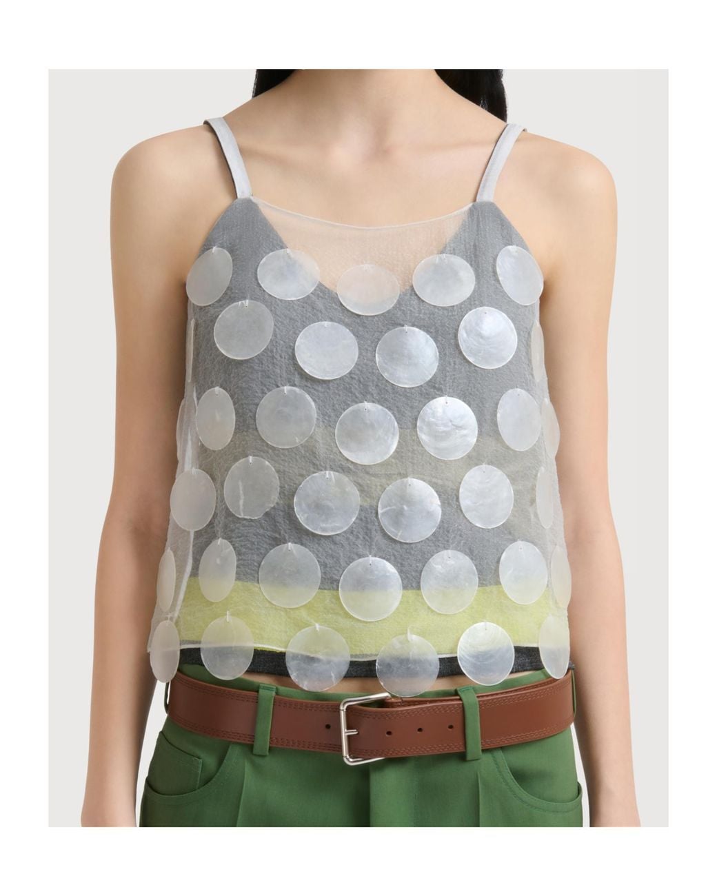 Marni Blue Sleeveless Layered Top