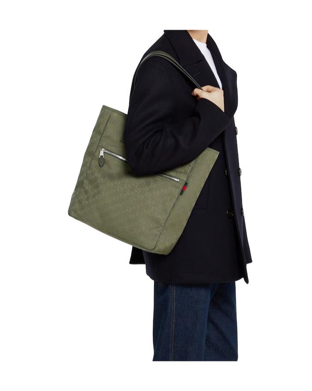 Gucci Green Gg Medium Tote Bag for men