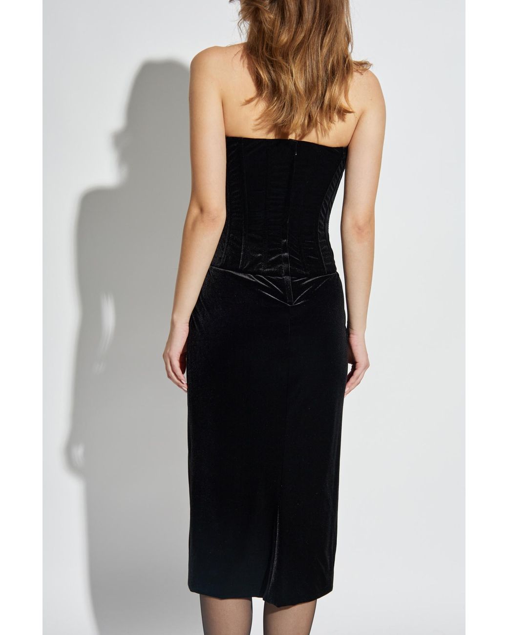 Dolce & Gabbana Black Sleeveless Velvet Dress