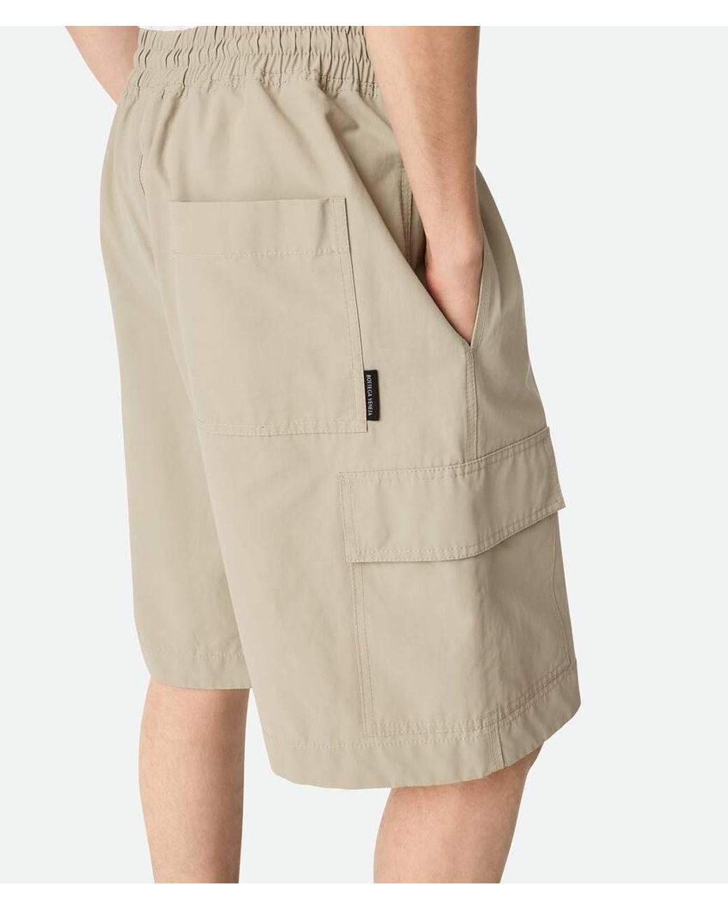 Bottega Veneta Natural Technical Cargo Shorts for men