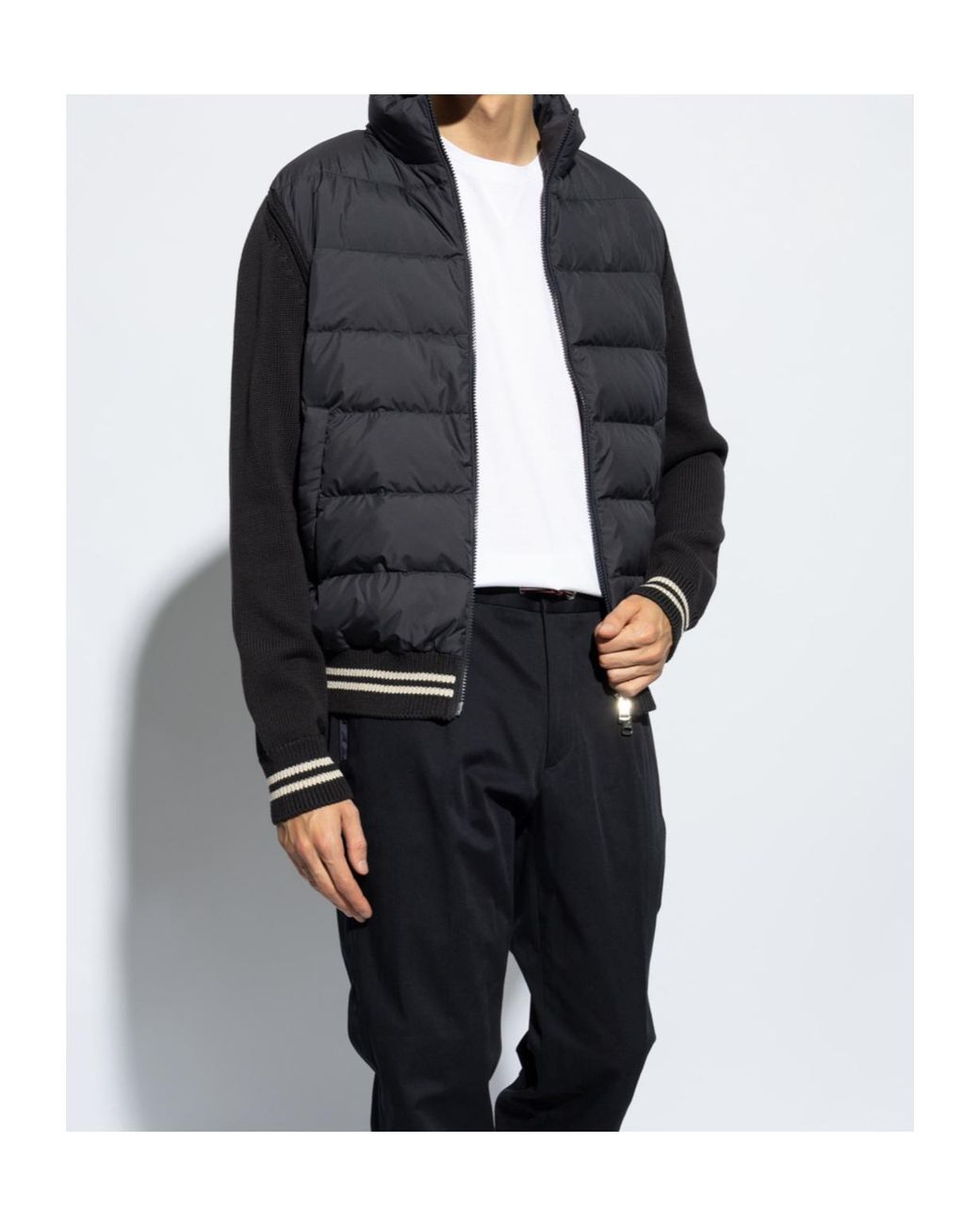 Moncler White Logo Patch Crewneck T-Shirt for men