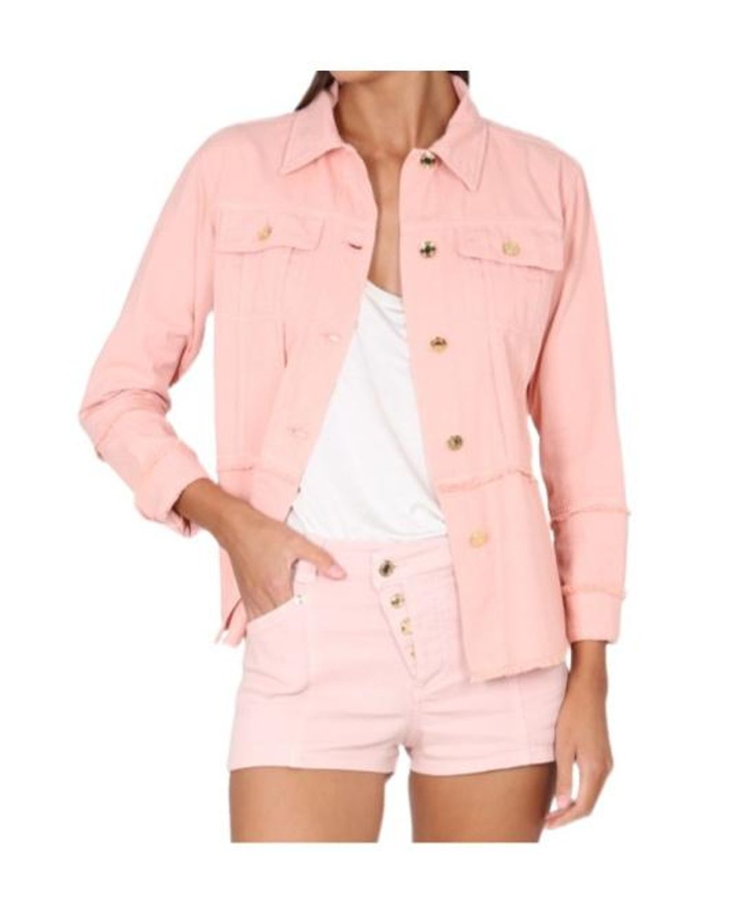 Tom Ford Pink Long Sleeved Buttoned Denim Shirt