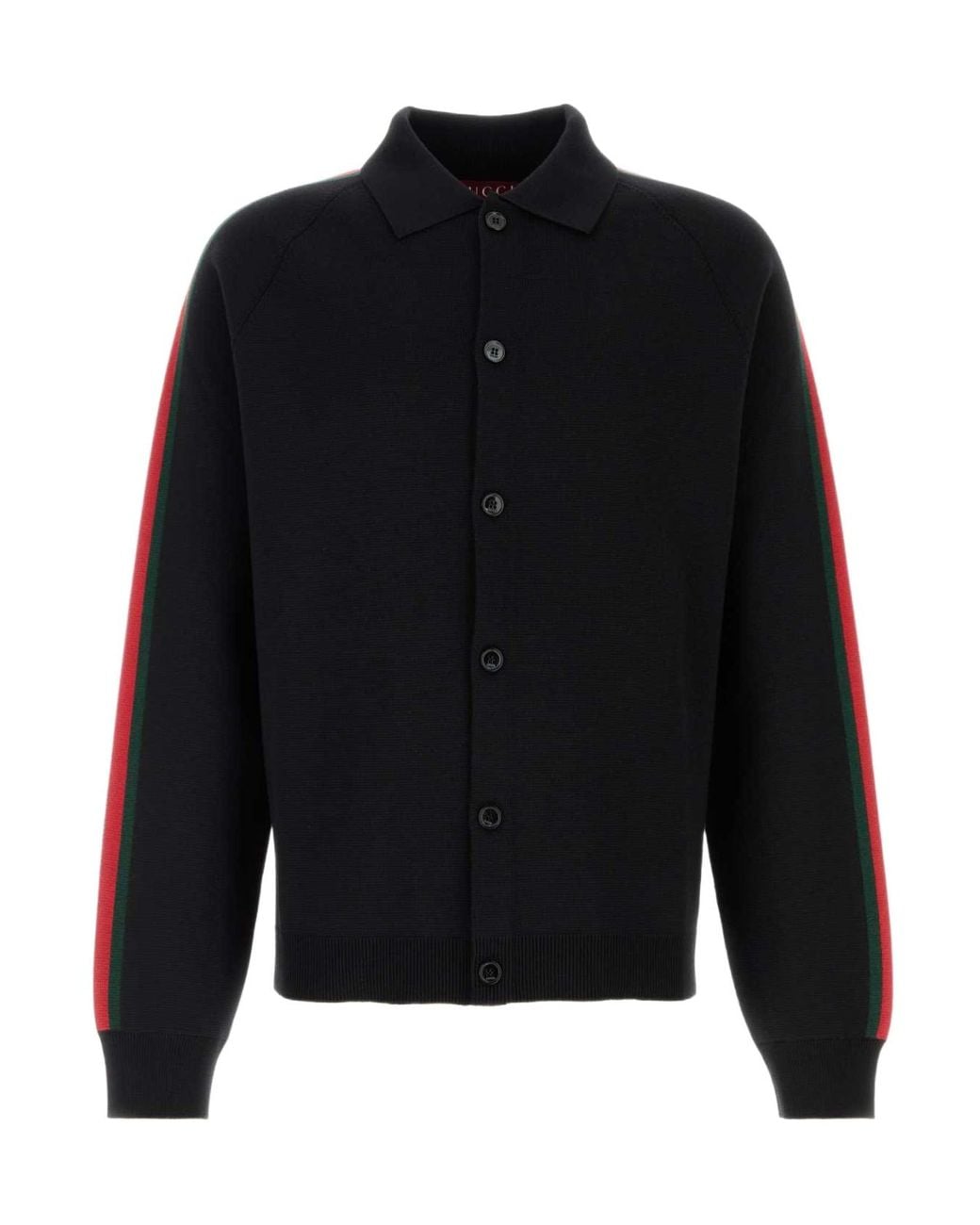 Gucci Black Knit Web Cardigan for men