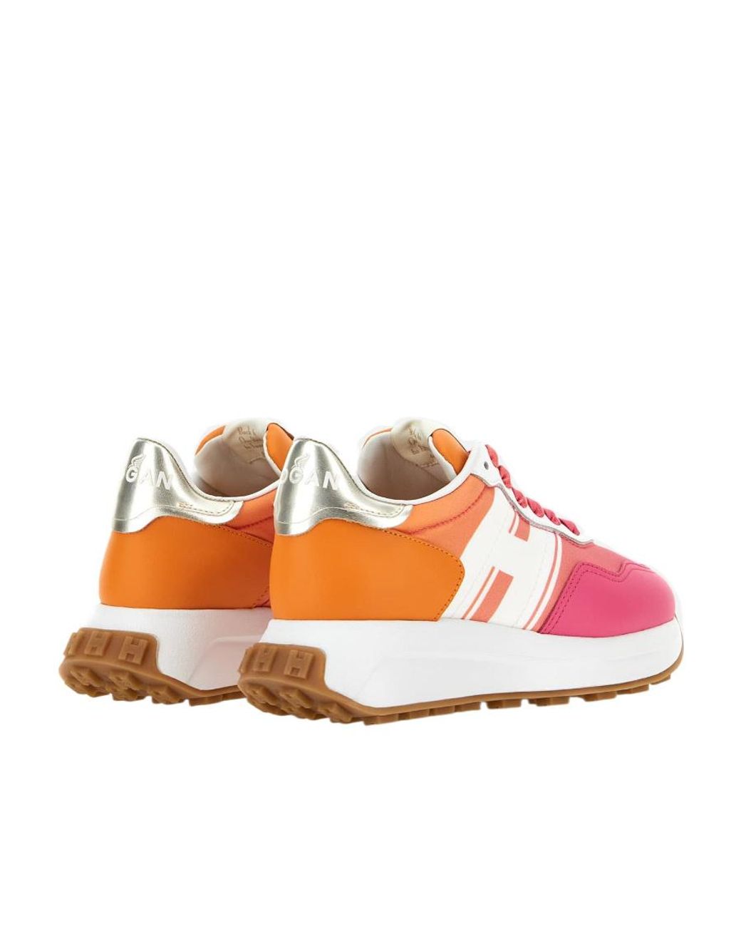 Hogan Pink H641 Lace-Up Sneakers