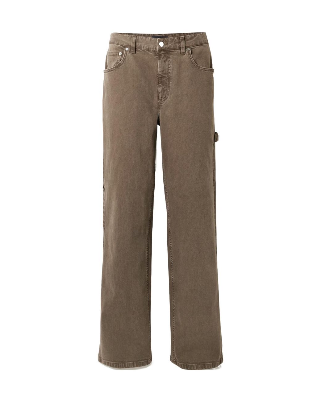 Tibi Gray Mid-Rise Tapered Jeans