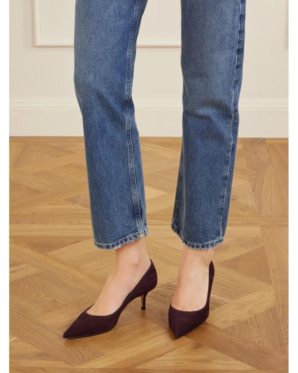 Gianvito Rossi Brown 55 Suede Pumps