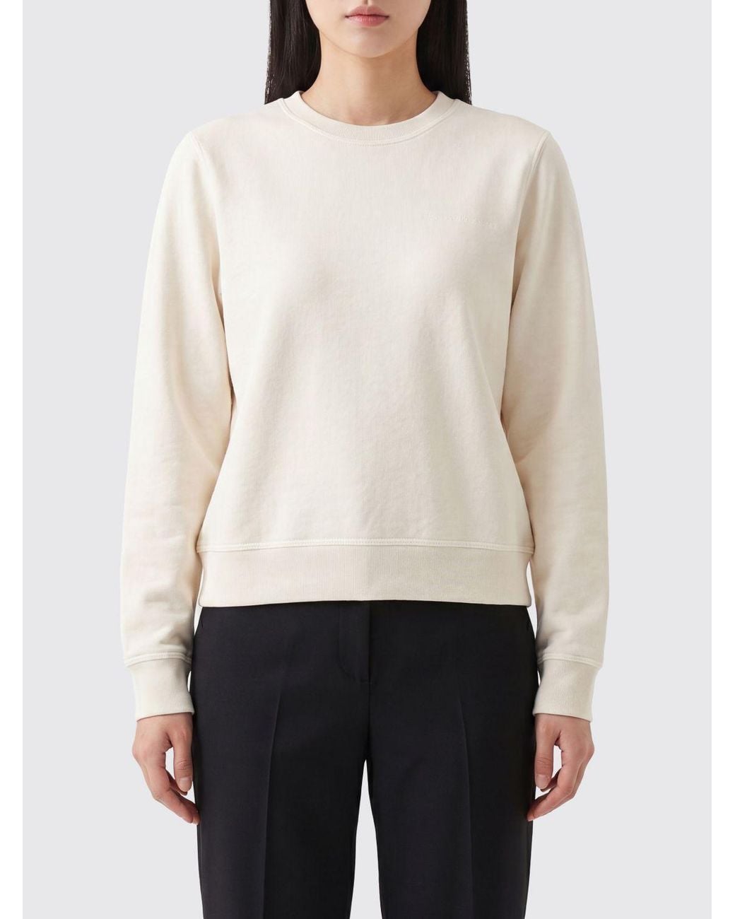Maison Margiela Natural Logo Crewneck Sweatshirt
