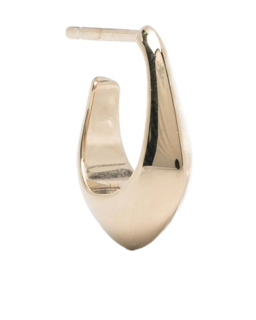 Lemaire White Mini Drop Hoop Earring