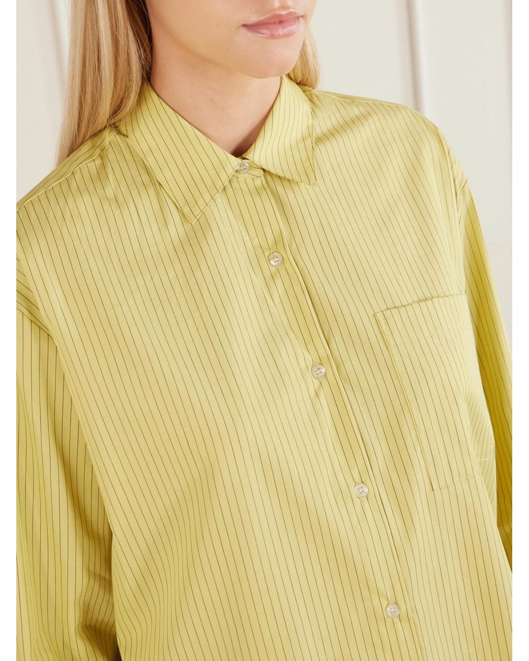 Leset Yellow Cotton And -Blend Poplin Shirt