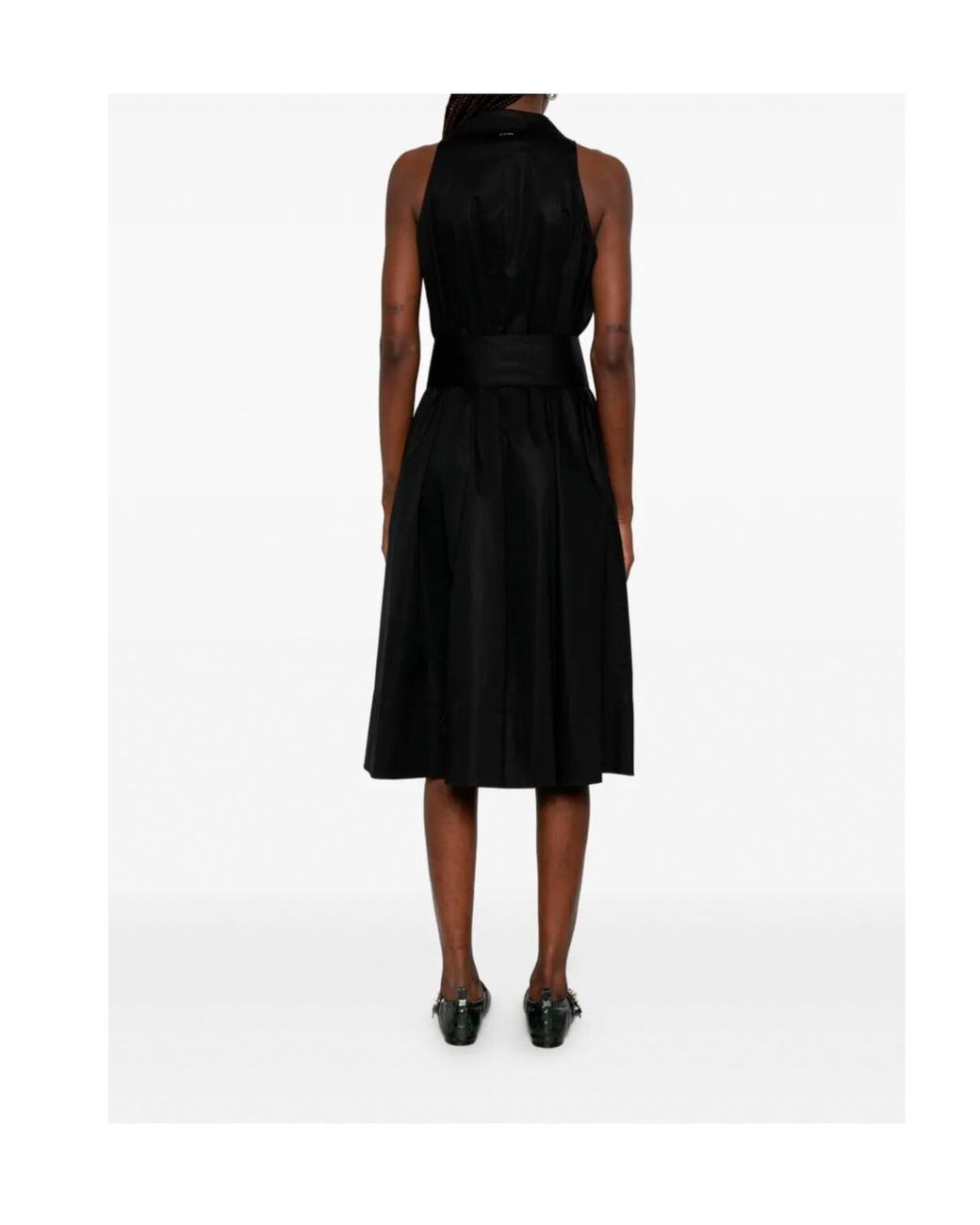 Twinset Black Belted Buttoned Dress