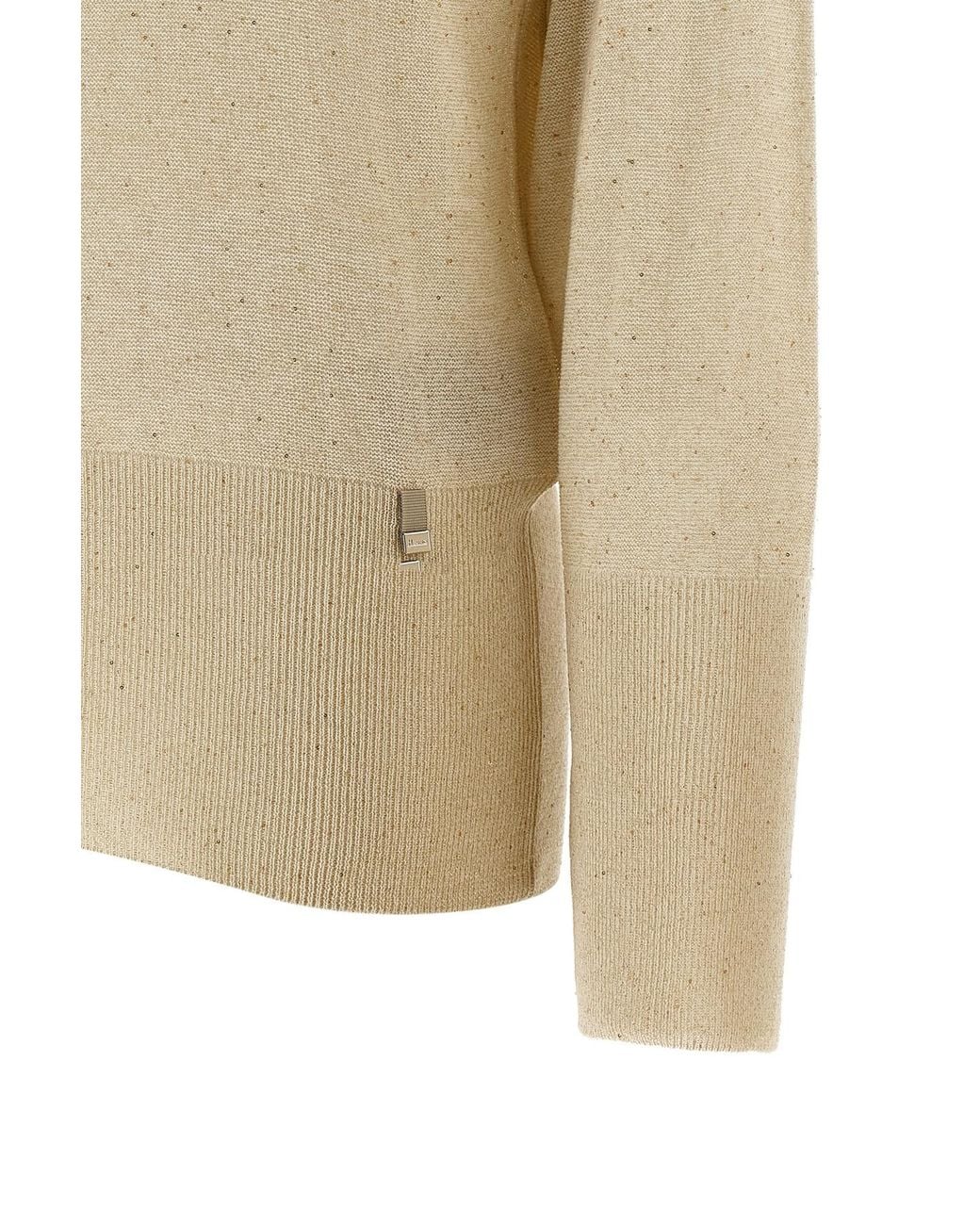 Herno Natural Sequinned Knitted Jumper