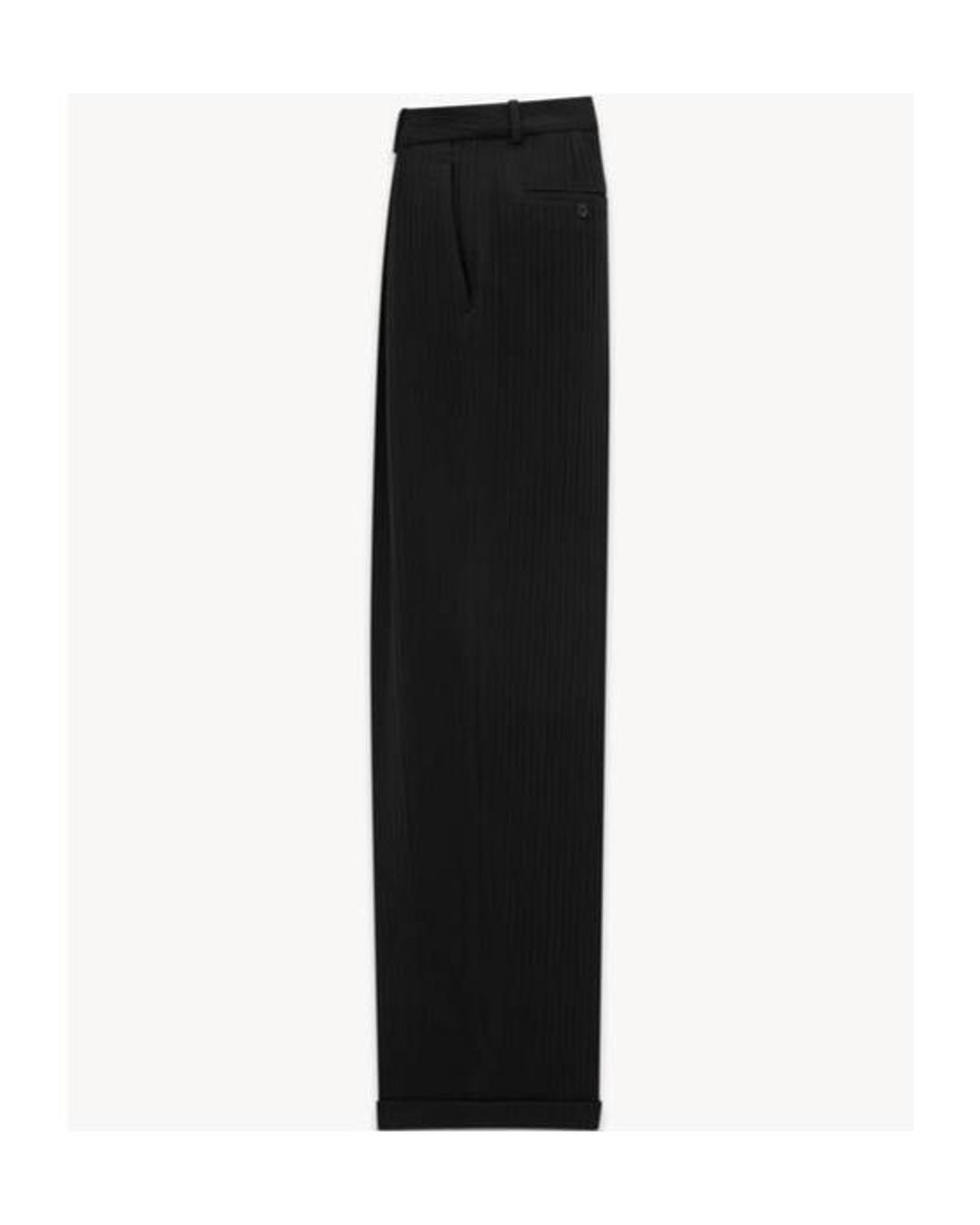 Saint Laurent Black 90's Striped High Waist Pants for men