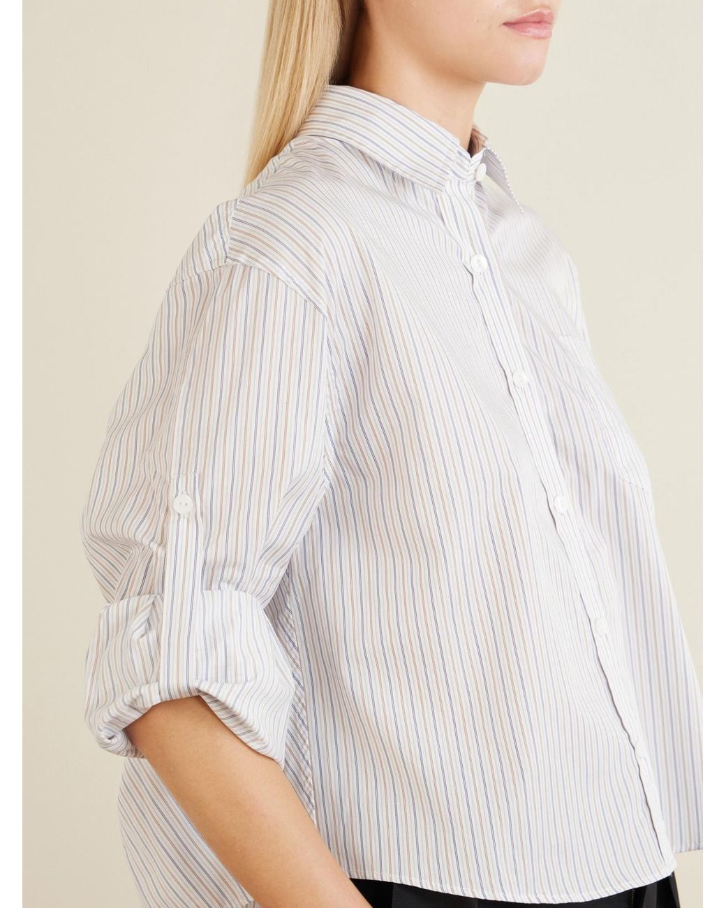 Maria McManus White Striped Organic Cotton Shirt