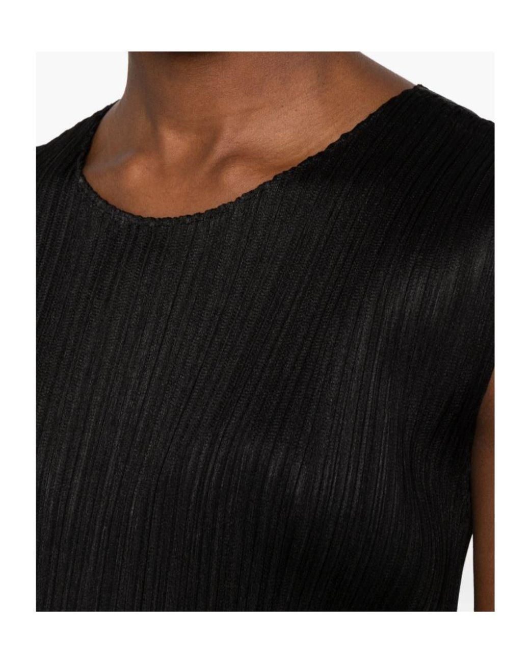 Pleats Please Issey Miyake Black Pleated Dress