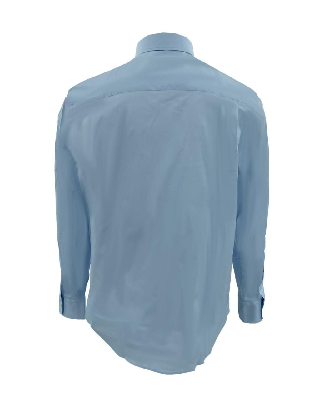 Emporio Armani Blue Lapel Long-Sleeved Shirt