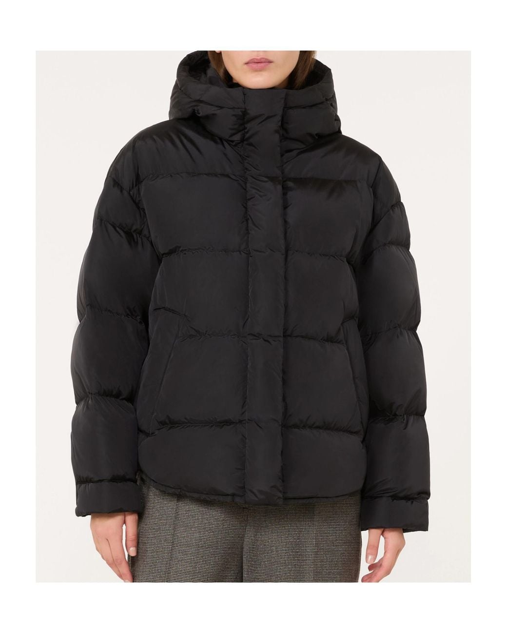 Weekend by Maxmara Blue Water-Repellent Technical Taffeta Down Jacket