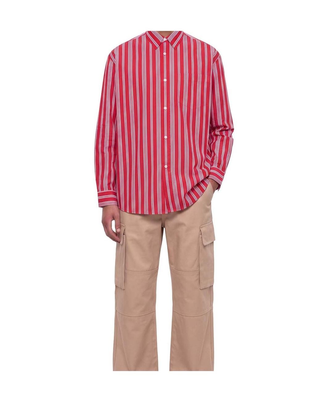 Marni Red Striped Shirt for men