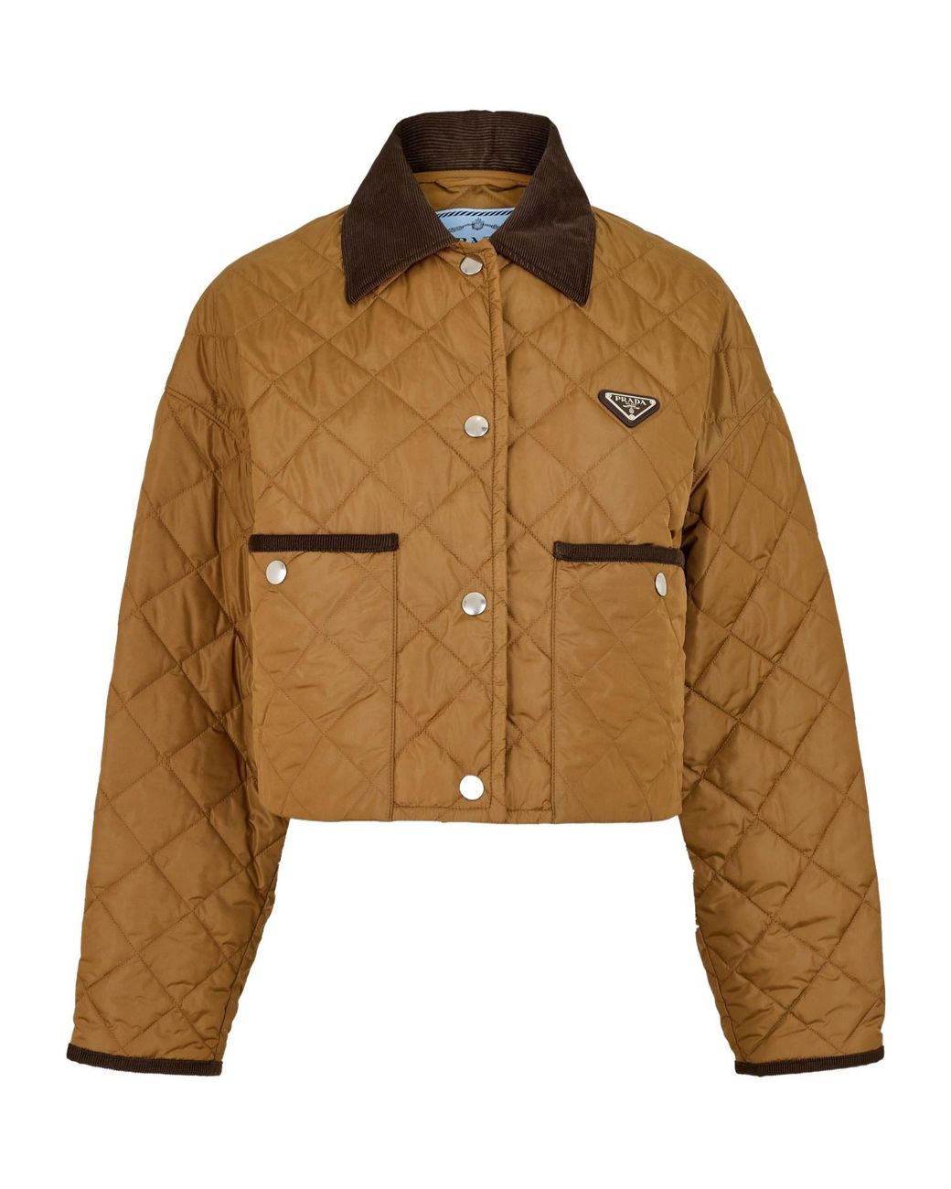 Prada Brown Quilted Cropped Jacket