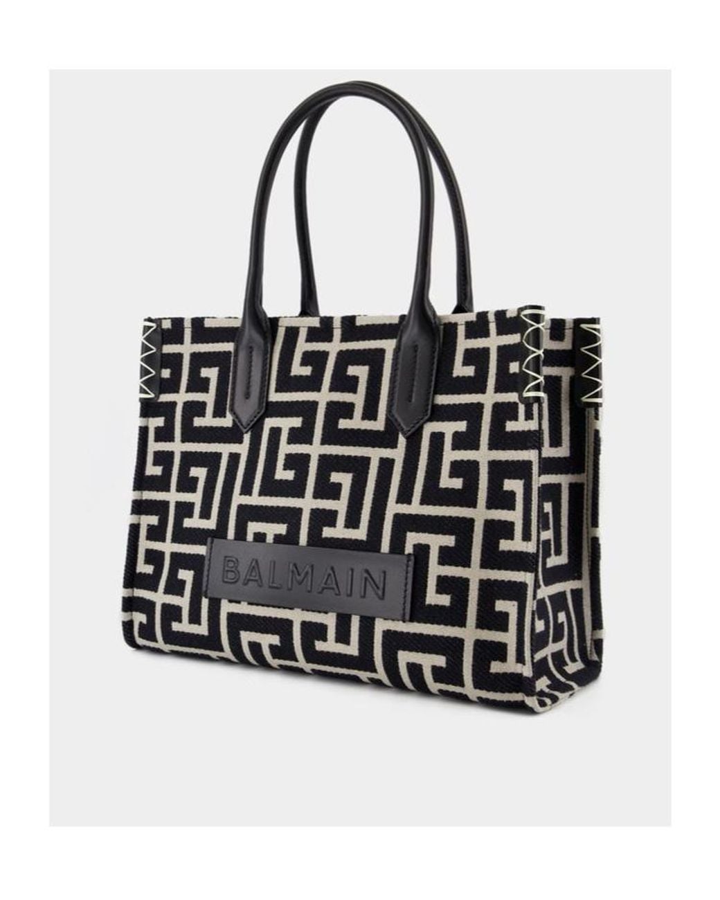 Balmain Black B Army 36 Shopper Bag