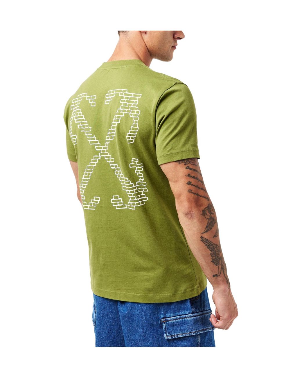 Off-White c/o Virgil Abloh Green Brick Arrow T-Shirt for men