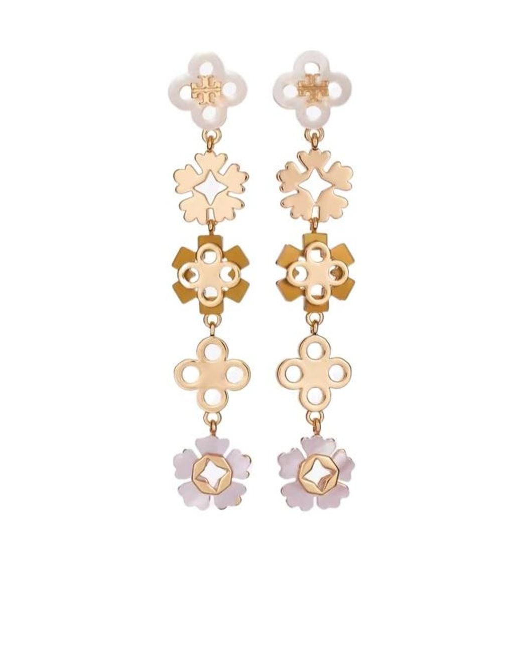 Tory Burch Metallic Forget Me Not Linear Earrings