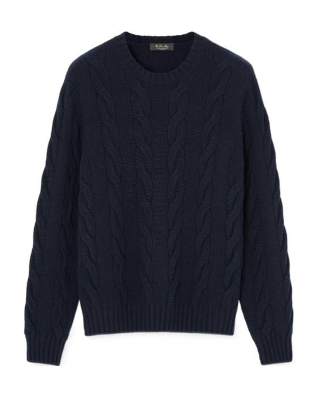 Loro Piana Blue Napier Crewneck for men