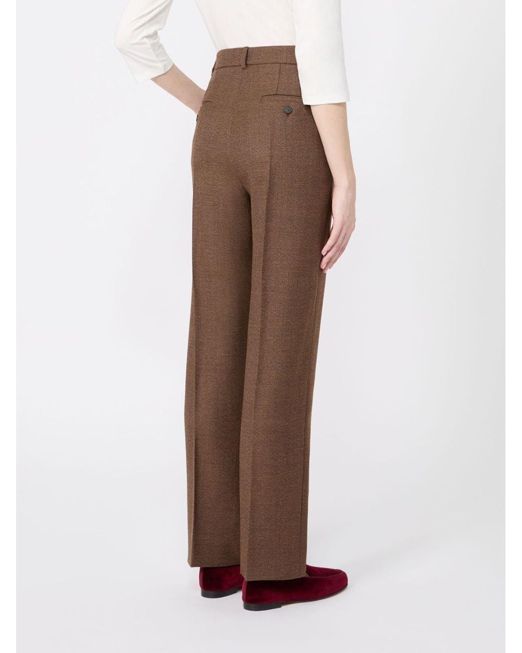 Weekend by Maxmara Brown Wool Carrot Trouser