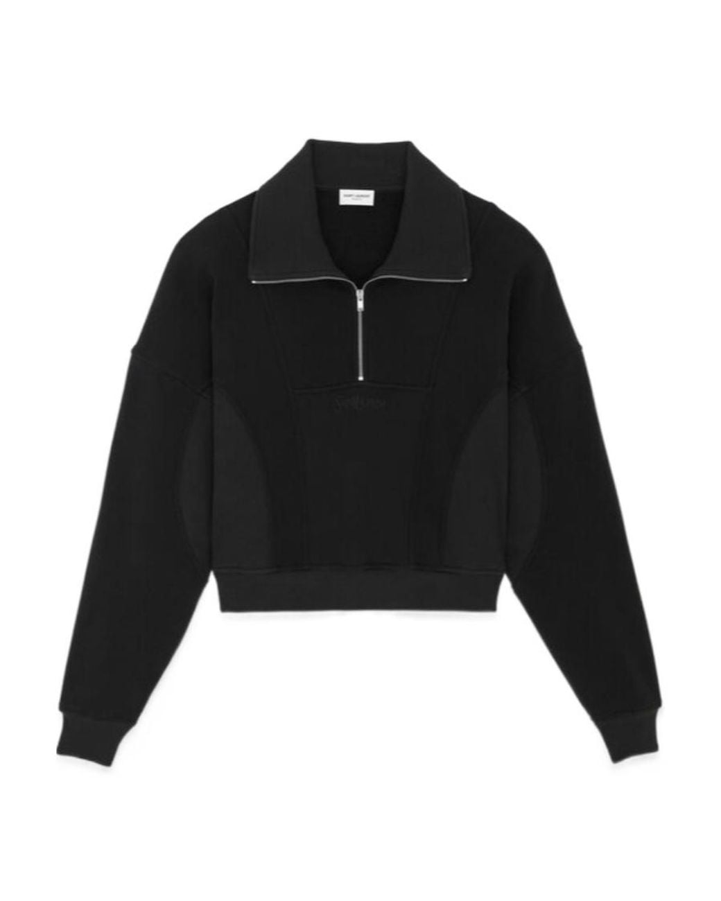 Saint Laurent Black Embroidered Sweatshirt